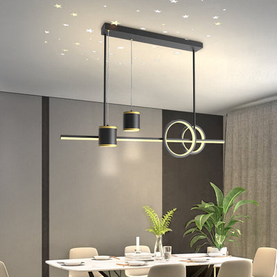 Creative Nordic Strip Geometric Combination Design LED Chandelier