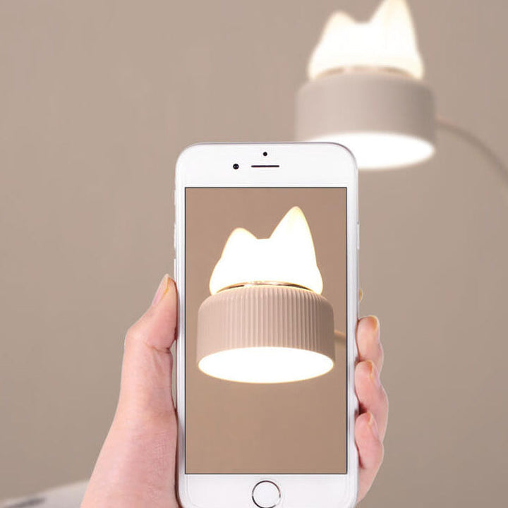 Moderne kreative LED-Nachtleuchte im Cartoon-Katzen-Design als Lese-Tischlampe fürs Schlafzimmer 