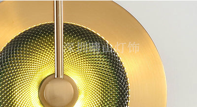 Nordic Light Luxury Round Metal Glass LED Wall Sconce Lamp