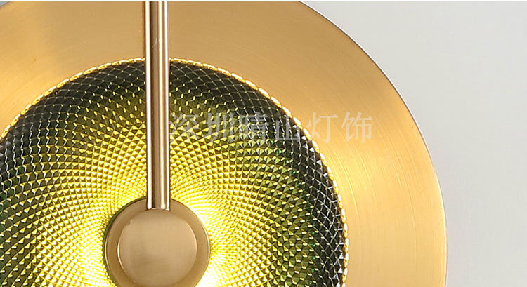 Nordic Light Luxury Round Metal Glass LED Wall Sconce Lamp