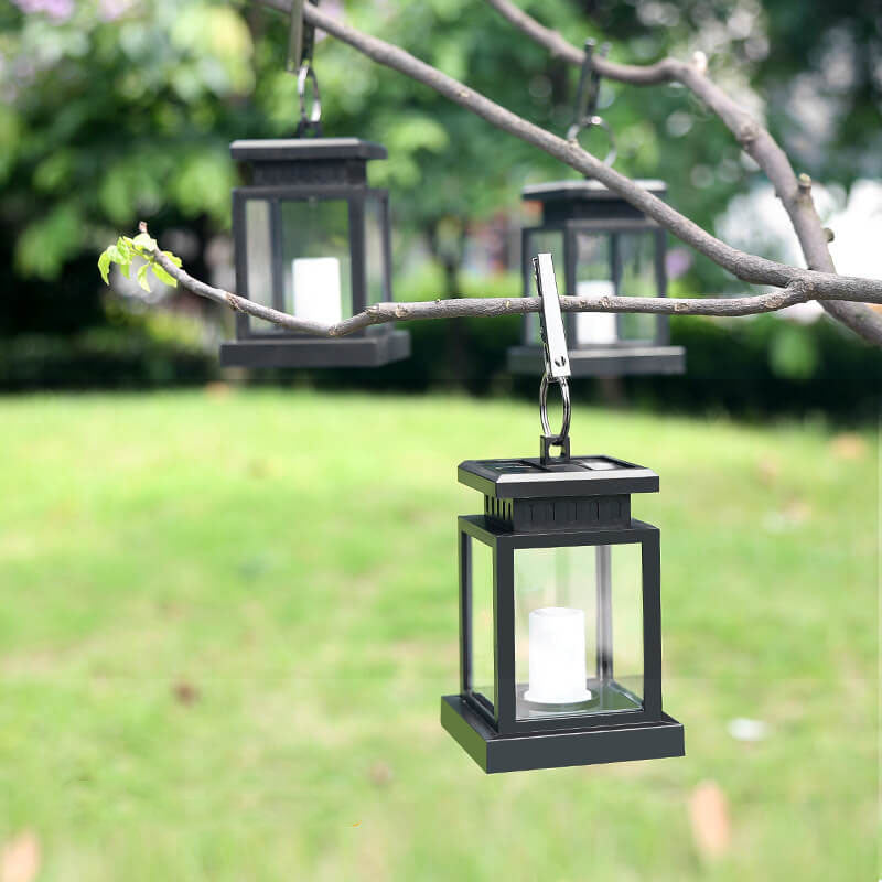 Solar Retro Candle Lantern LED Outdoor Hanging Light