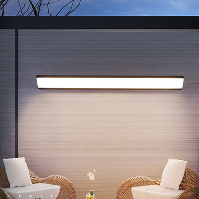 Modern Minimalist Aluminum Acrylic Waterproof Long Outdoor Indoor LED Wall Sconce Lamp