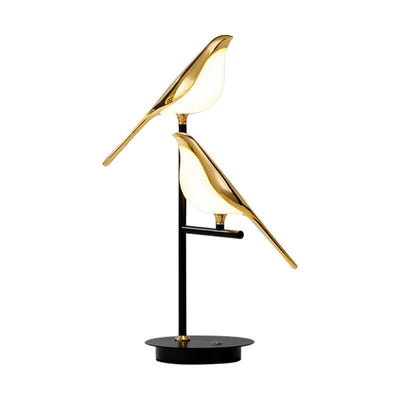 Lampe de table LED minimaliste nordique avec oiseau pie 