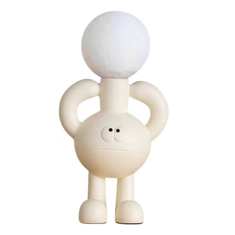 Creative Cartoon Moon Robot Resin 1-Light Table Lamp