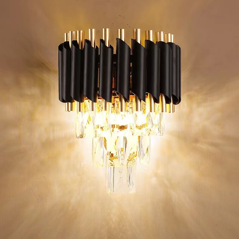 Modern Light Luxury Crystal 2-Light Wall Sconce Lamp