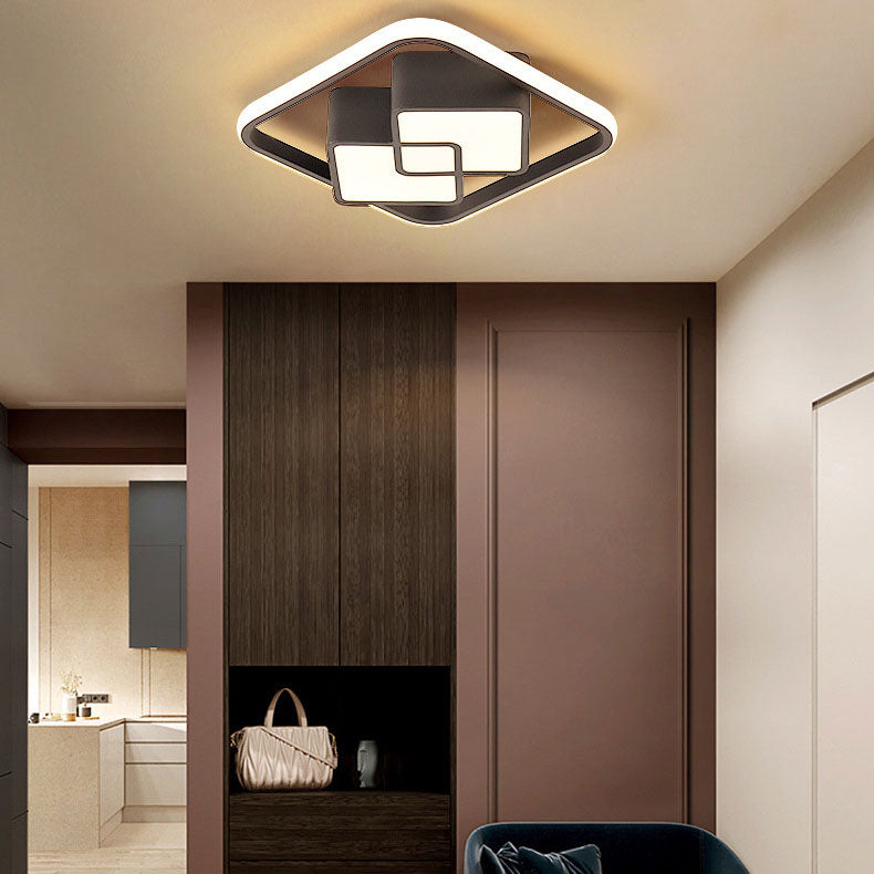 Nordic Light Luxury Square Round LED Flush Mount Lighting