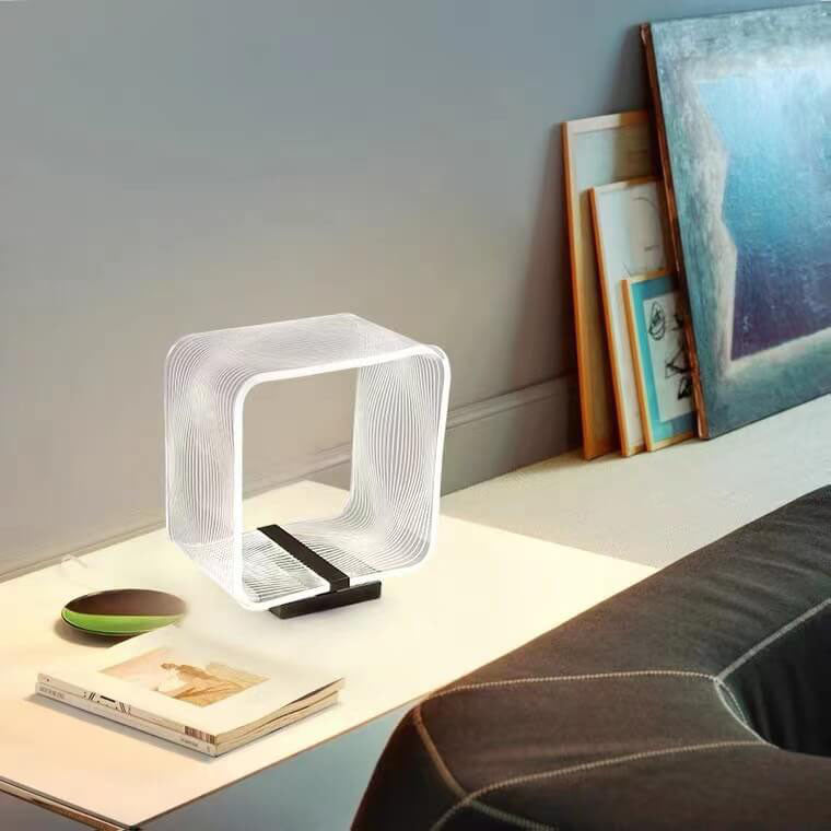 Nordic Square Ring Acryl LED Dekorative Tischlampe 