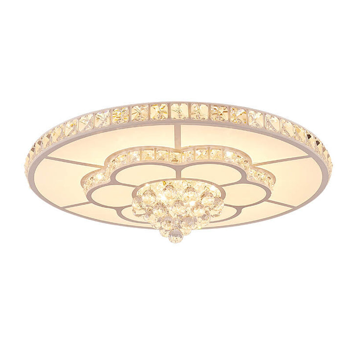 Modernes Licht Luxus Runde Kristall LED Unterputz Deckenleuchte 
