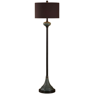 European Light Luxury With Plate Ceramic Hardware Fabric 1-Light Standing Floor Lamp