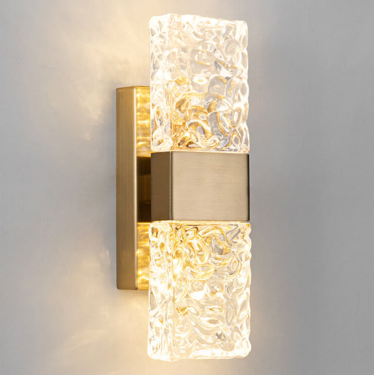 Nordic Light Luxury Corrugated Crystal LED Wall Sconce Lamp