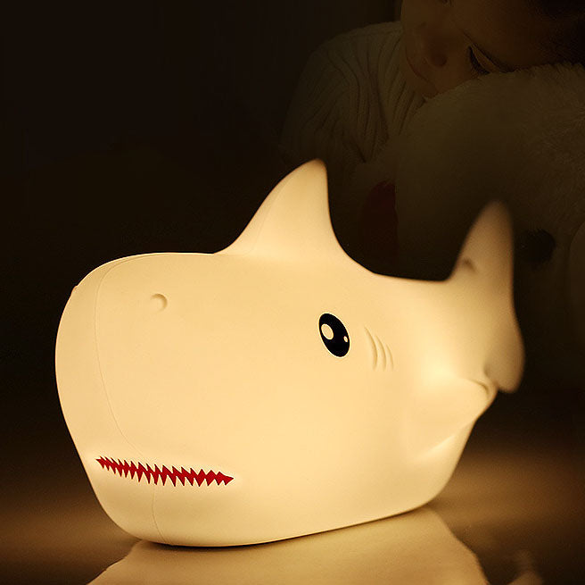 Creative Ocean Shark Silicone USB LED Night Light Table Lamp