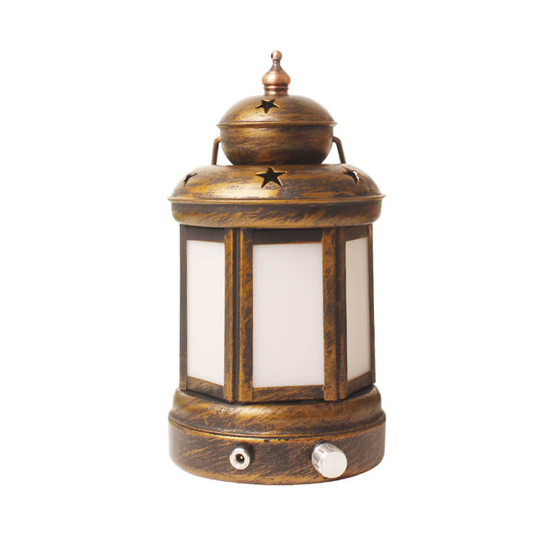 Retro Creative Iron Kerosene Lantern LED Decorative Table Lamp