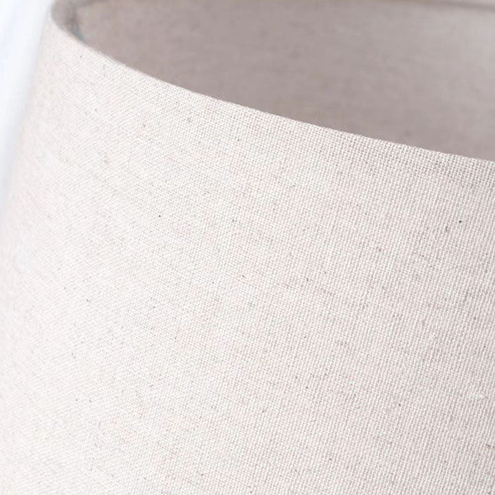 Lámpara de mesa de 1 luz con base de cerámica con rayas japonesas tradicionales para dormitorio 
