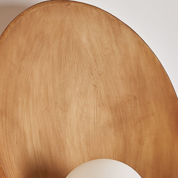 Modern Minimalist Round Iron Resin 1-Light Wall Sconce Lamp