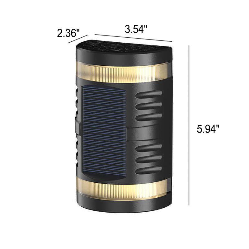 Solarinduktions-Halbzylinder-Leuchtdekoration LED-Wandleuchte für den Außenbereich