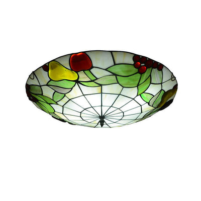 Tiffany-Buntglas im europäischen Stil, 2/3/4-Licht-Unterputzbeleuchtung