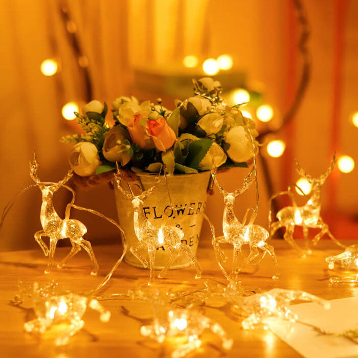 Lumières de guirlande à LED décoratives de Noël avec piles 