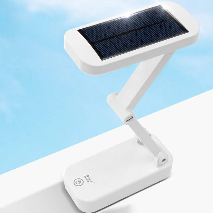Lámpara de escritorio LED plegable solar moderna y minimalista con protección ocular y regulación continua para hogar y oficina 