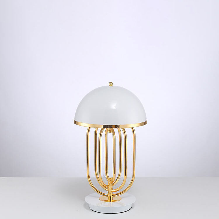 Moderne, leichte, luxuriöse, drehbare, 2-flammige Tischlampe aus Aluminiummetall 