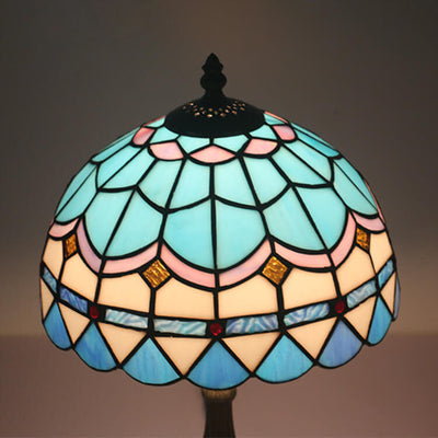 European Vintage Tiffany 1-Light Alloy Table Lamp