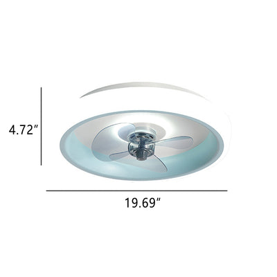 Simple Modern Acrylic Lightweight LED Flush Mount Fan Light