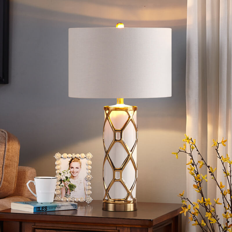 Lampe de table en céramique Nordic Light Luxury à 1 lumière 
