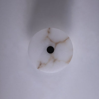 Modern Luxury Round Marble Iron LED Wall Sconce Lamp