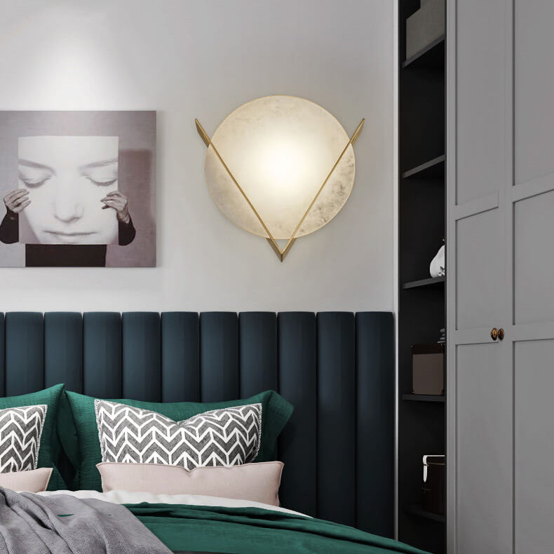 Applique murale LED en lucite ronde de luxe moderne chinoise 