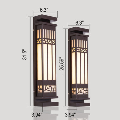 مصباح حائط LED مستطيل بتصميم حديث صيني تقليد الرخام للاستخدام الخارجي 