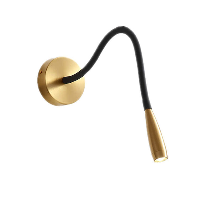 Einfacher Schlauchstrahler LED-Lesewandleuchte aus Messing 