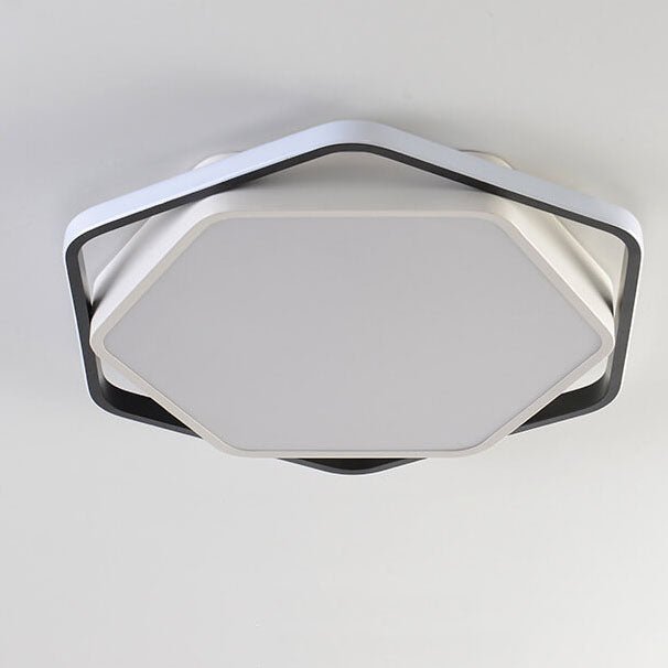 Modern Acrylic Creative Polygonal Geometric Design LED Flush Mount Light