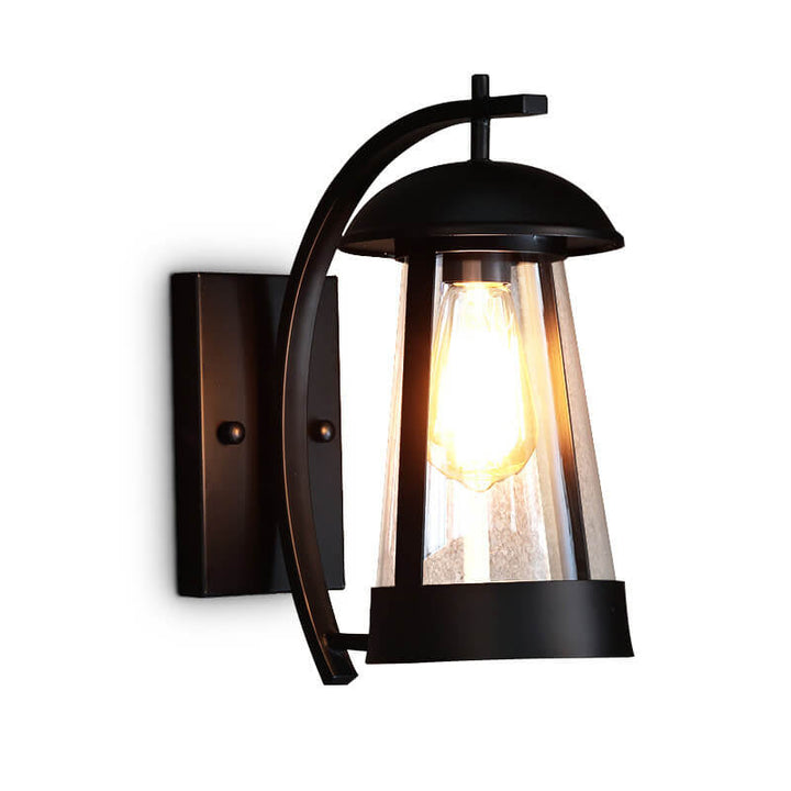Lámpara de Aplique de Pared Exterior de 1 Luz Curvada Estilo Chino Nuevo e Impermeable 
