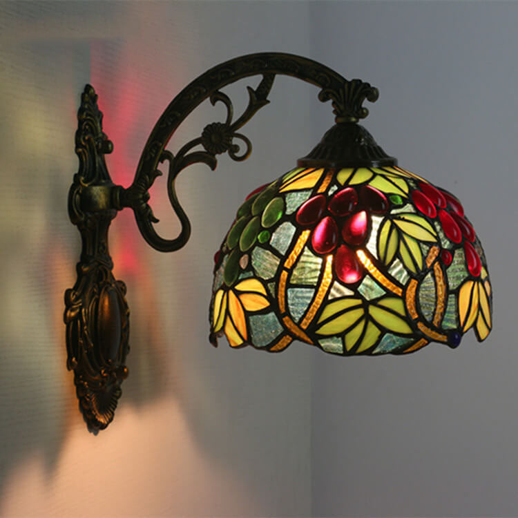 European Vintage Tiffany 1-Light Wall Sconce Lamp