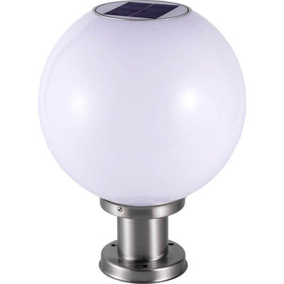 Solar LED Stainless Steel Acrylic Round Head Courtyard LED Path Lamp