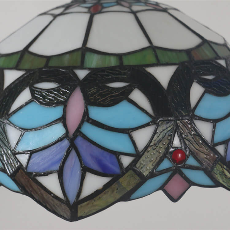 Europäische Tiffany Flora Buntglas 1-flammige Pendelleuchte 