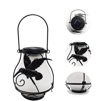 Lanterne solaire rétro à LED, luminaire décoratif d'extérieur, étanche, suspendu pour jardin 