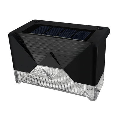 Lampe d'applique murale de décoration de jardin à LED carrée extérieure solaire 