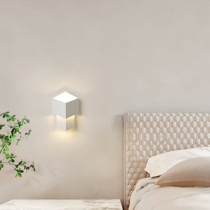 Moderne Creme Stil Einfacher Quadratischer LED Wandleuchte Lampe 