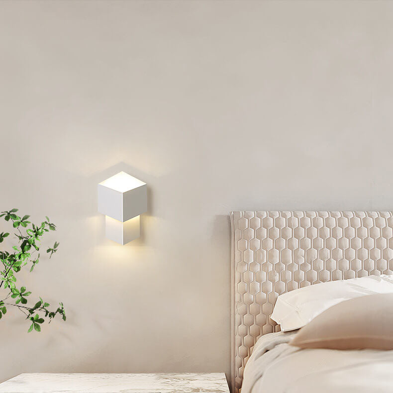 Modern Cream Style Simple Square LED Wall Sconce Lamp