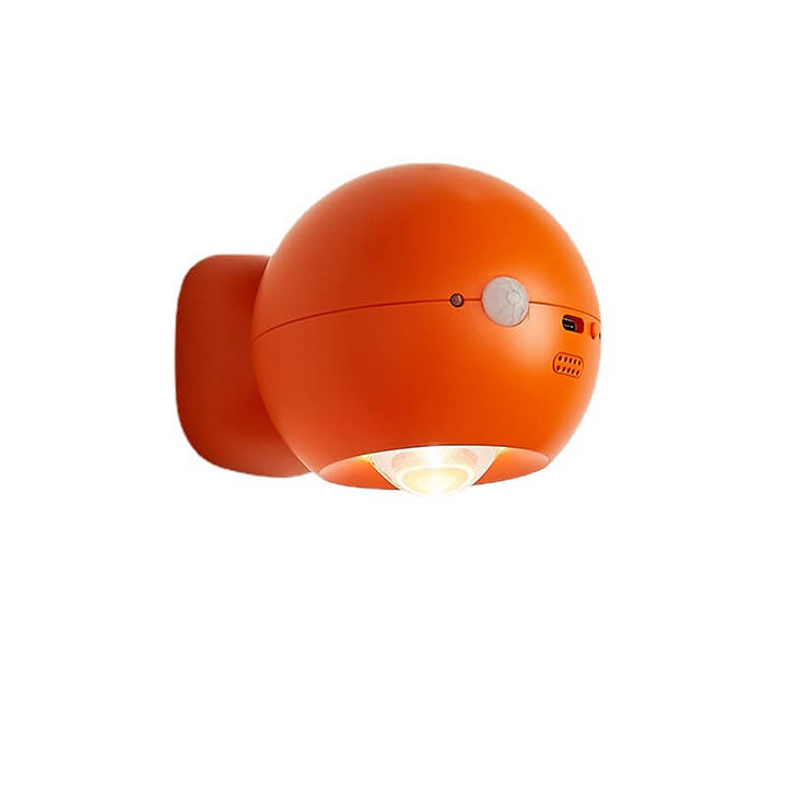 Lampe murale LED à protection oculaire rechargeable ronde et créative avec ventouse magnétique 