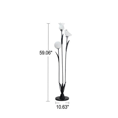 Modern Creative Twig Bird Iron 3-Light Standing Floor Lamp