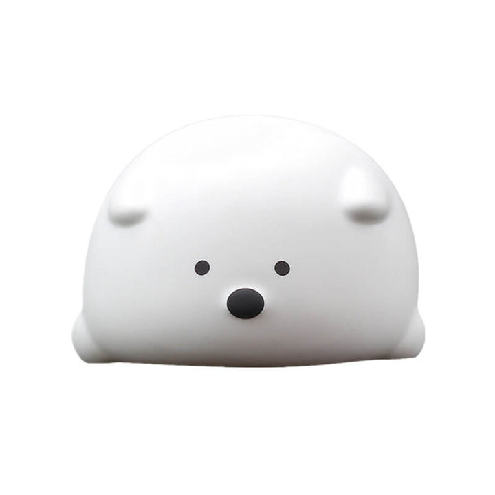 Contemporary Creative Round Silicone LED Kids Cartoon Bear Night Light Table Lamp For Bedroom