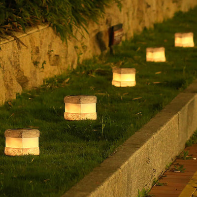 Wasserdichte Simulations-Stein-Design-LED-Solargarten-dekorative Lampe im Freien 