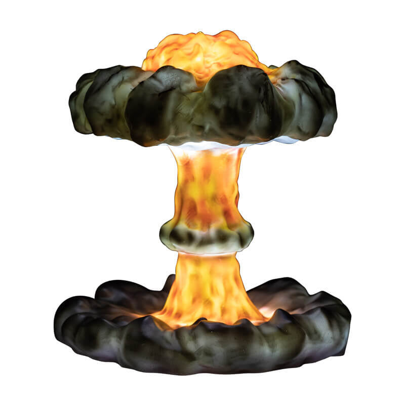 Creative Resin Nuclear Explosion Mushroom Cloud Design LED Night Light Table Lamp