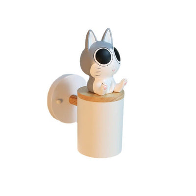 Creative Cartoon Cat Cylinder 1-Light Wall Sconce Lamp