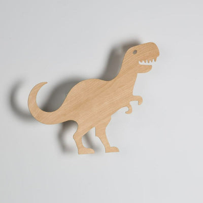 Contemporary Creative Imitation Wood Grain Dinosaur Shape LED Kid's Wall Sconce Lamp For Bedroom