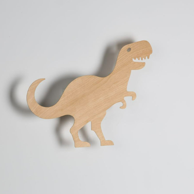 Contemporary Creative Imitation Wood Grain Dinosaur Shape LED Kid&