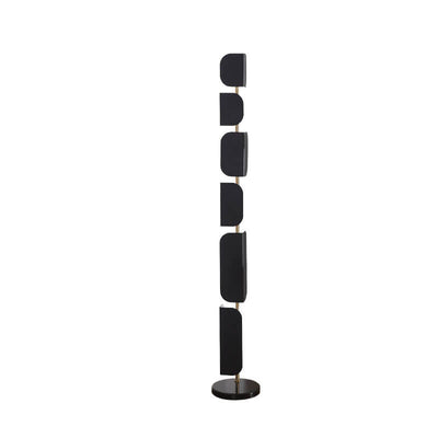 Modern Minimalist Black Gold Hardware Marble 6-Light Standing Floor Lamp