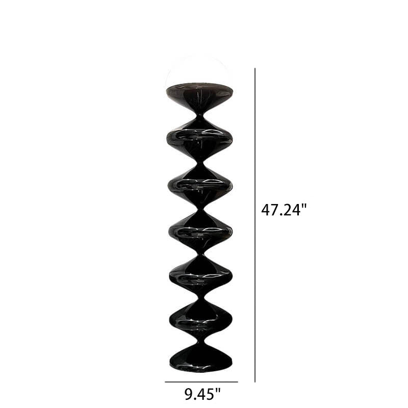 1-flammige Steh-Stehlampe im nordischen Creme-Kürbis-Design
