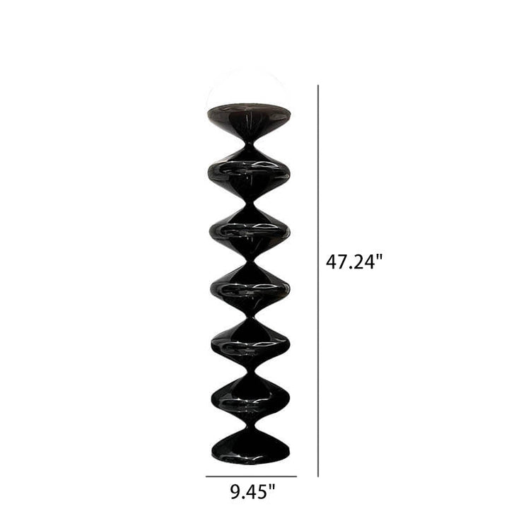 1-flammige Steh-Stehlampe im nordischen Creme-Kürbis-Design